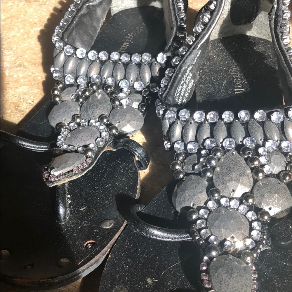 black sandals